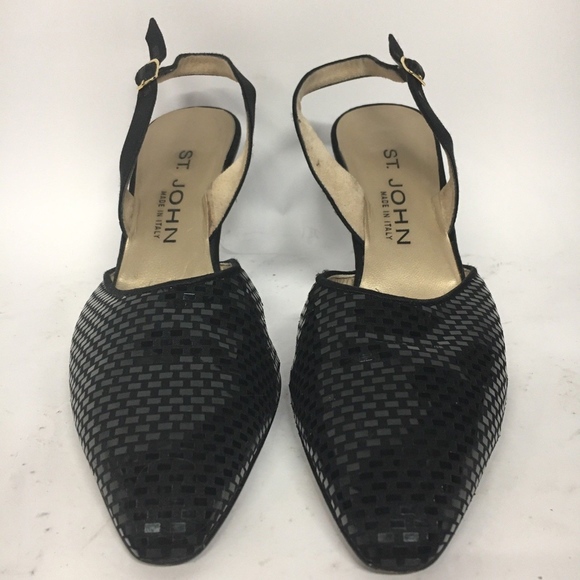 St. John equin Pointed Toe Sling Back Stiletto * - Picture 2 of 7